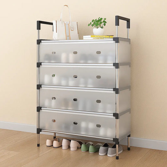 Organizador de zapatos 6 niveles con tapa - ambientado en habitación